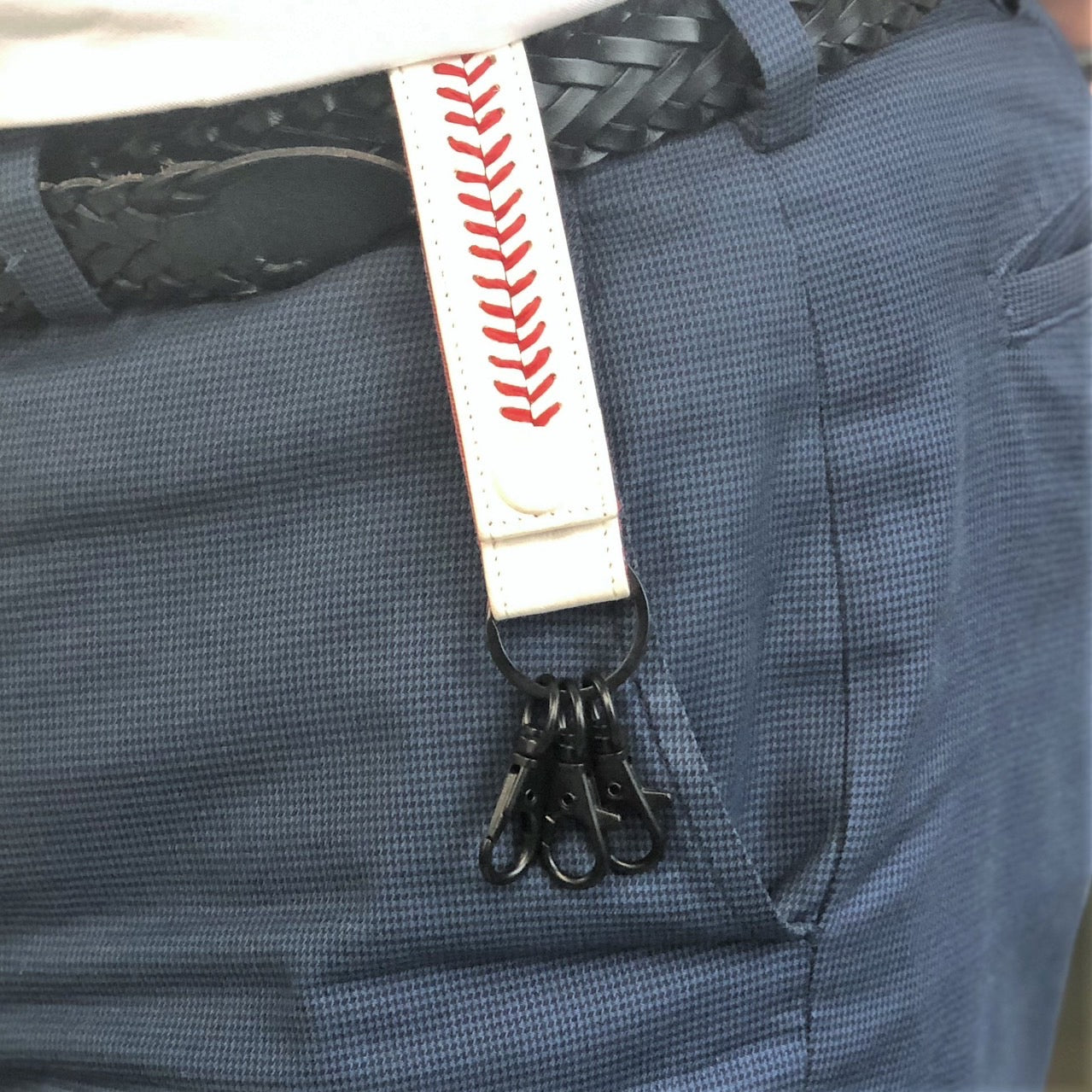 野球ボール革 本革キーチェーン