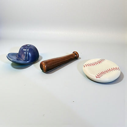 【波佐見焼】野球デザイン 箸置き3点セット（キャップ・ボール・バット）