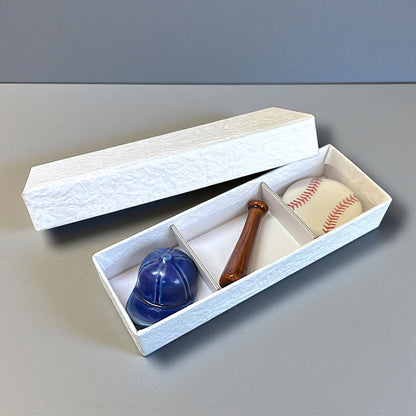 【波佐見焼】野球デザイン 箸置き3点セット（キャップ・ボール・バット）