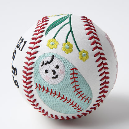 【名入れ】誕生記念・出産祝い刺繍ボール　【タイプ2】
