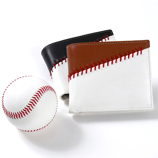 野球ボール×グラブ革 二つ折り財布 【カラーバリエーション2種類】