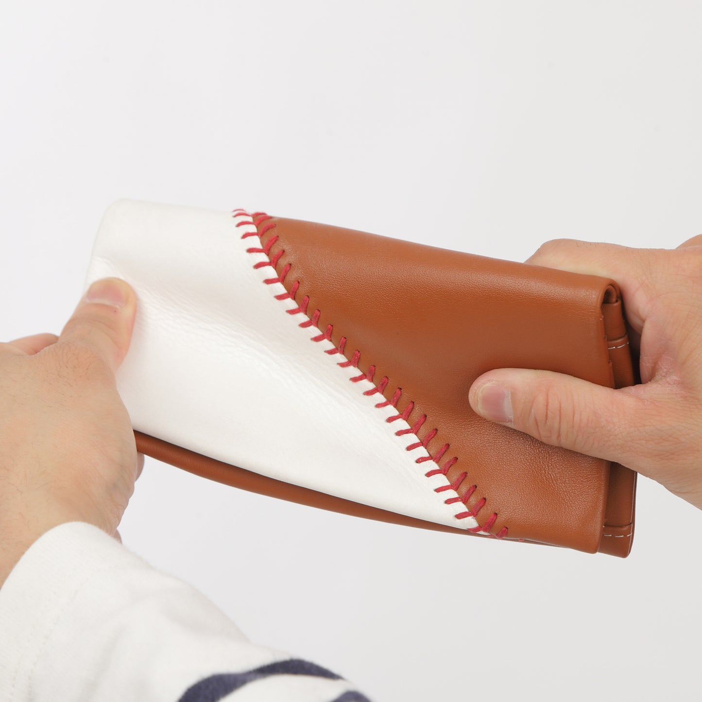 野球ボール×グラブ革 本革長財布